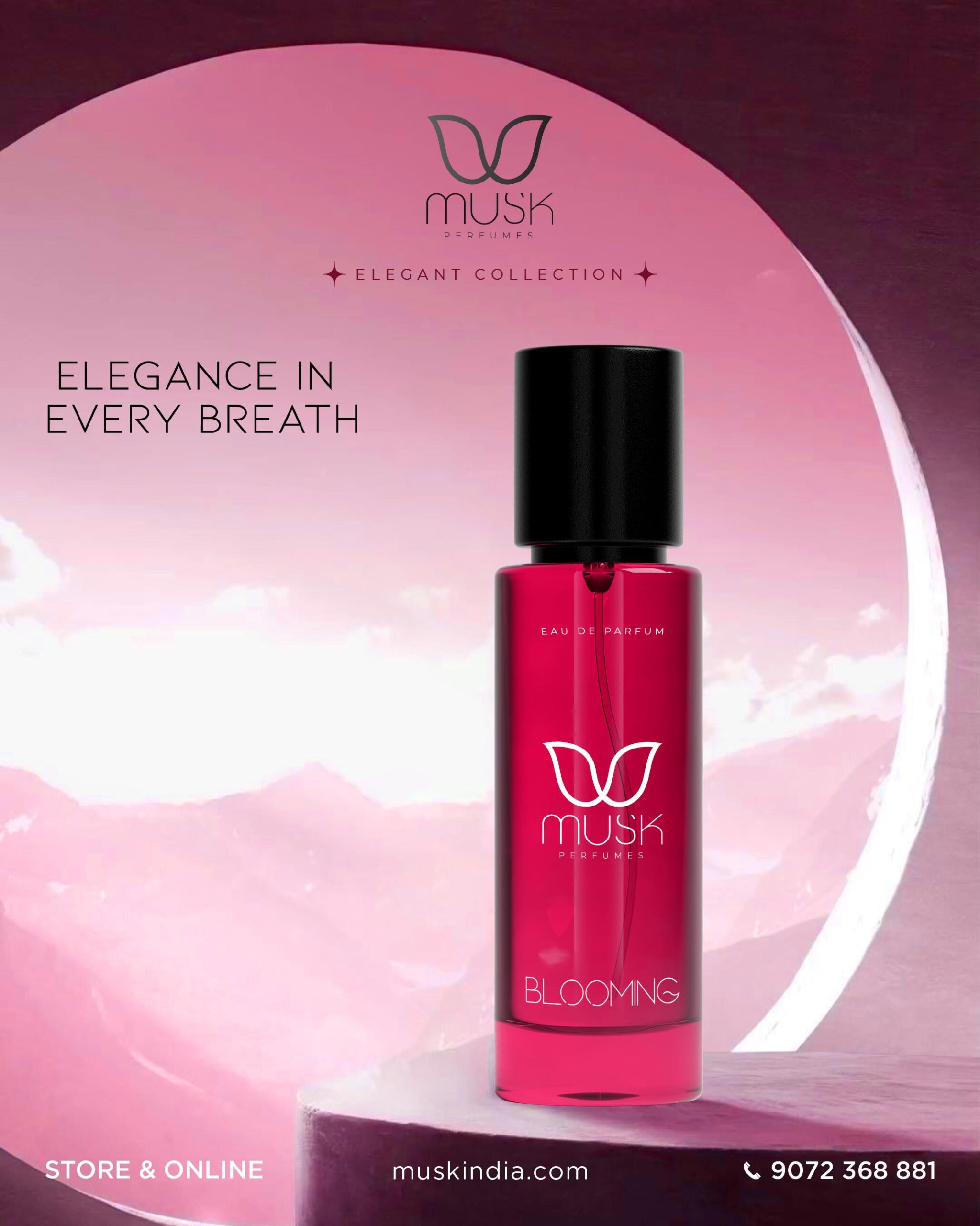 Musk Blooming fragrance poster